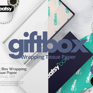 Download Mailing Box Wrapping Tissue Paper Mockup Set Etsy