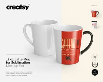 12 oz Latte Mug Mockup Set (for sublimation)