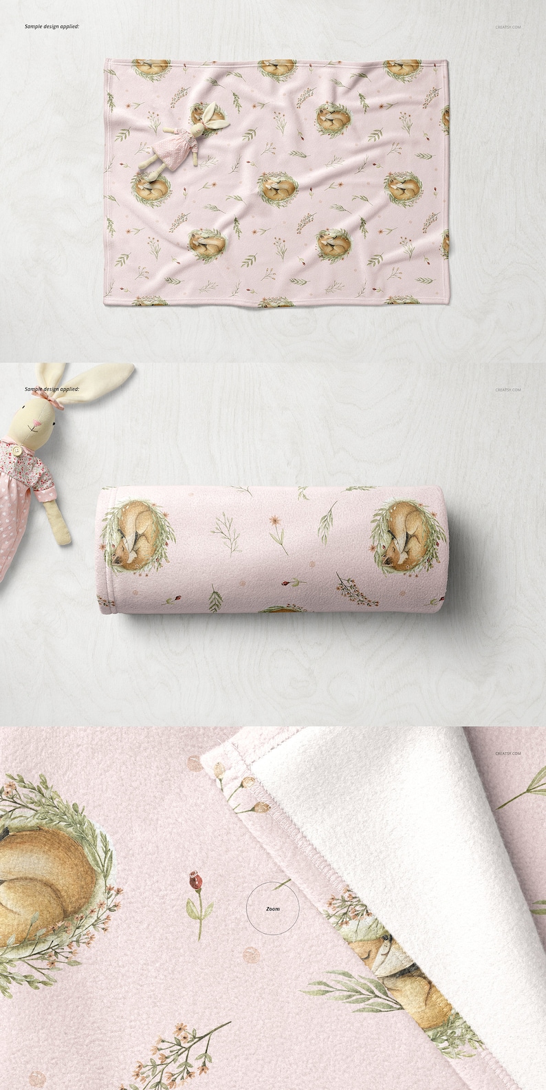 Download Soft Fleece baby Blanket Shawl Mockup Set Custom Blanket ...