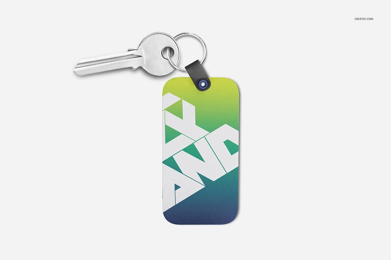 Download Key Chains Mockup Set Key Tag Template Square Rectangular ...