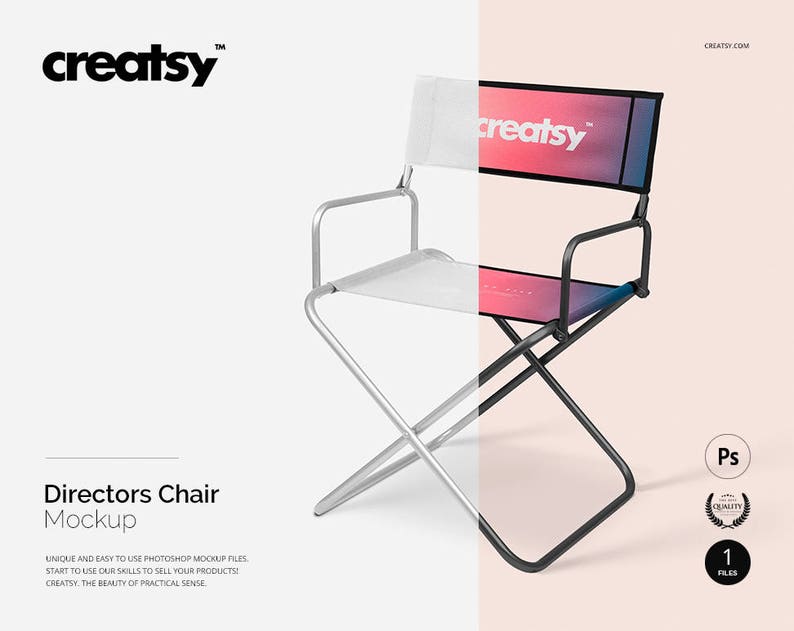 Directors Chair Mockup Fold Chair Mockup Chair Temaplte Etsy Canada