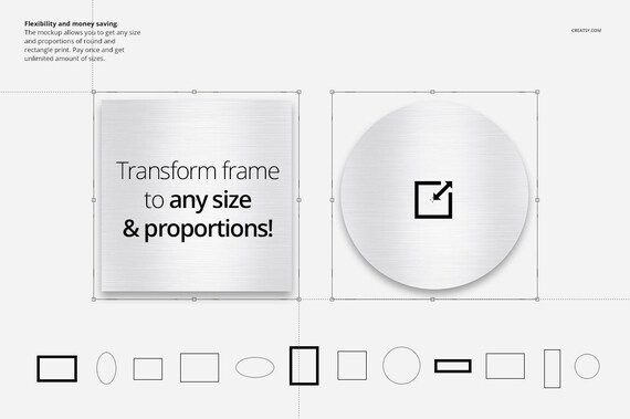 Aluminium Print Every Size Mockup Set Aluminum Template Etsy