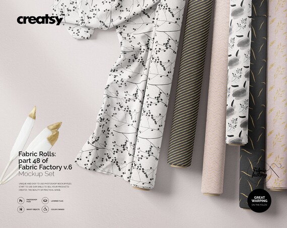 Fabric Rolls Mockup Part 48 Of Fabric Factory V 6 Etsy