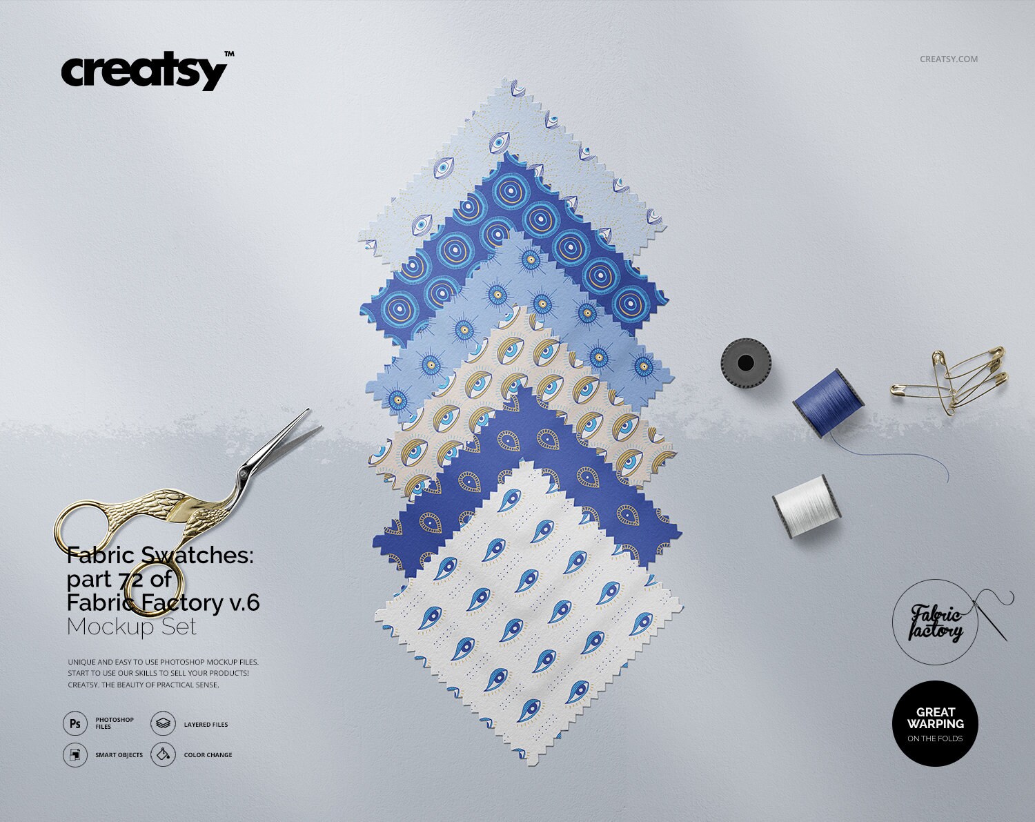 Download Fabric Swatches Mockup Part 72 Of Fabric Factory V 6 Etsy