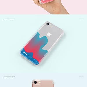 iPhone 7 Clear Case Mockup Set, Clear iPhone Case in hand, Transparent Mockup Bundle, Many Views, iPhone 7 Silicone Case Mockup, Template image 5