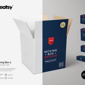 Zestaw makiet Moving Box 2, makieta pudełka, szablon pudełka, niestandardowe pudełko pocztowe