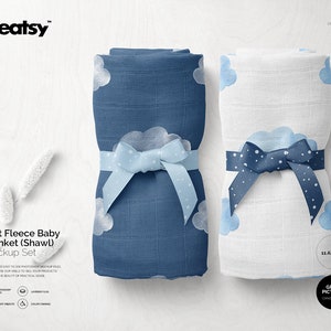 Baby Muslin Squares Nappies Mockup Set