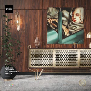 Maqueta de impresión en lienzo de aparador Art Déco