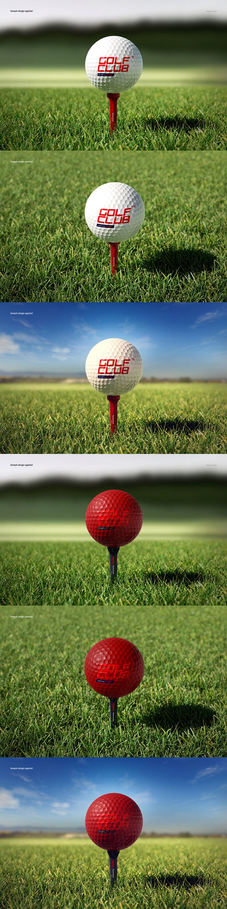 Golf Ball & Accessories Mockup Set Etsy