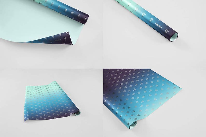 Download Gift Wrapping Paper Mockup Set Wrapping Papaer Roll | Etsy
