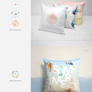 Fabric Factory vol.3: Polyester Throw Pillow Mockup Set, Custom Pillows, cover Template, Pillow In Hands Template, Personalized Pillow, PSD image 4