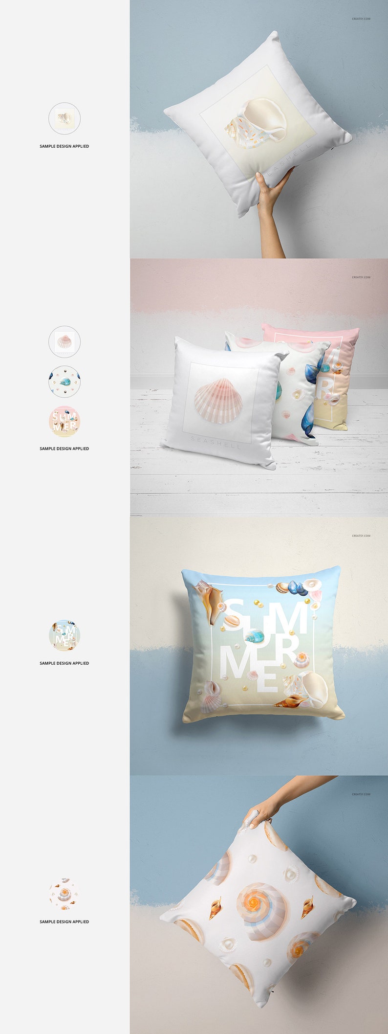 Fabric Factory vol.3: Polyester Throw Pillow Mockup Set, Custom Pillows, cover Template, Pillow In Hands Template, Personalized Pillow, PSD image 4
