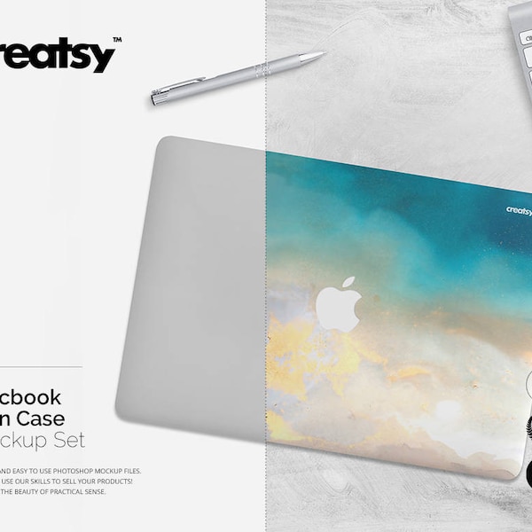 Macbook Skin Case Mockup, Laptop Case, Laptop Skin Mockup, Customize Skin Case, Personalized Skin, Custom Skin, PSD, Digital, Air, Mac, Mock