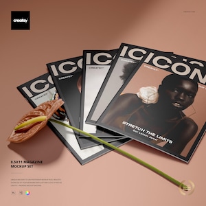 Ensemble de maquettes de magazine 8,5 x 11