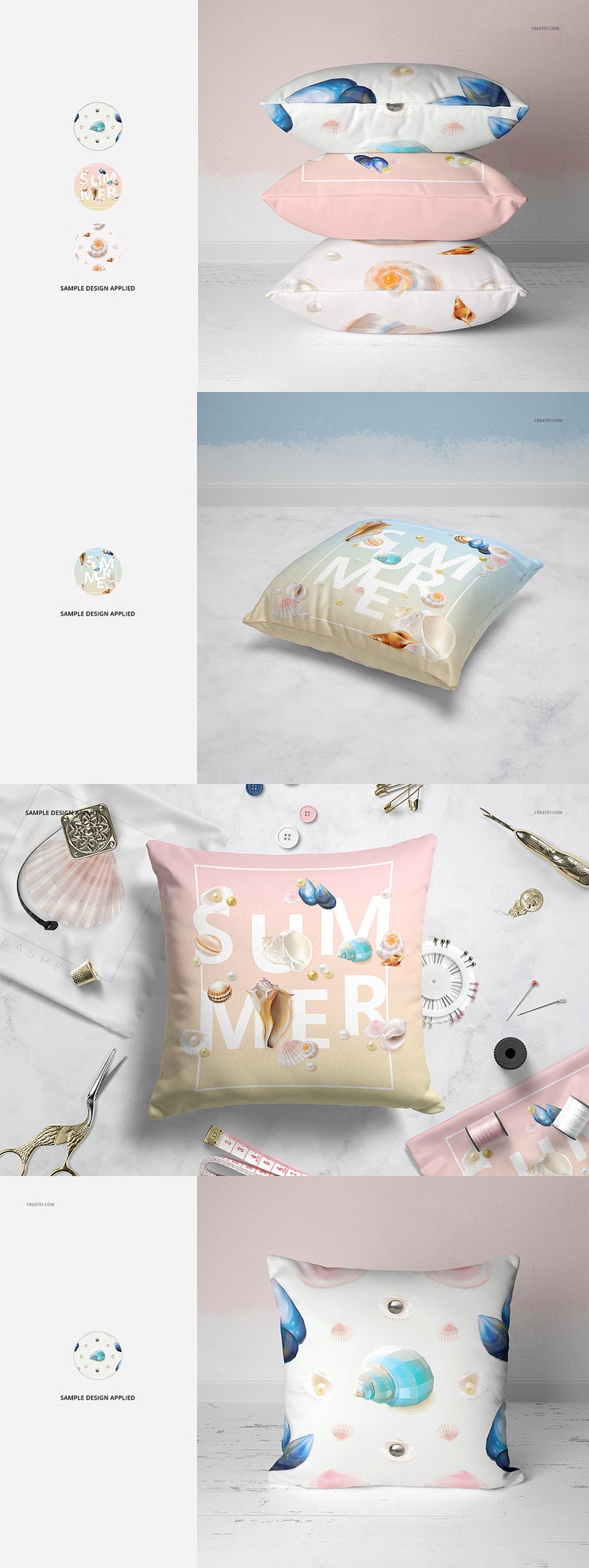 Fabric Factory vol.3: Polyester Throw Pillow Mockup Set, Custom Pillows, cover Template, Pillow In Hands Template, Personalized Pillow, PSD image 7