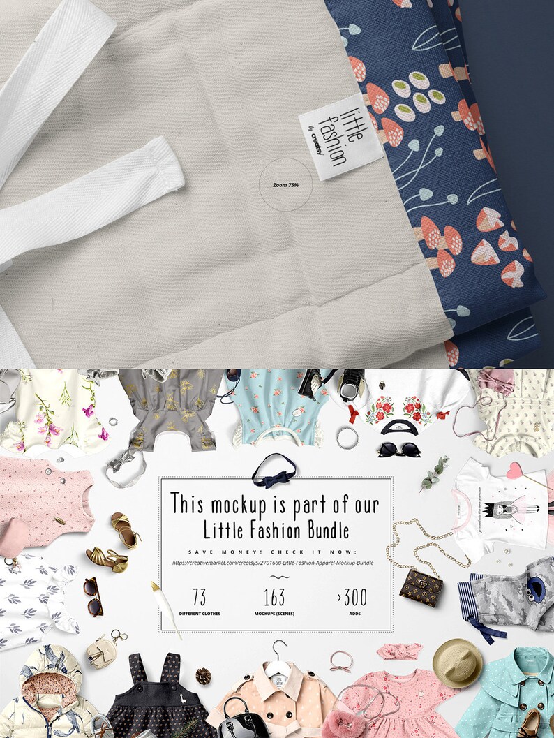 Burp Cloth Mockup Set Little Fashion Series: VOL.2 Cloth | Etsy