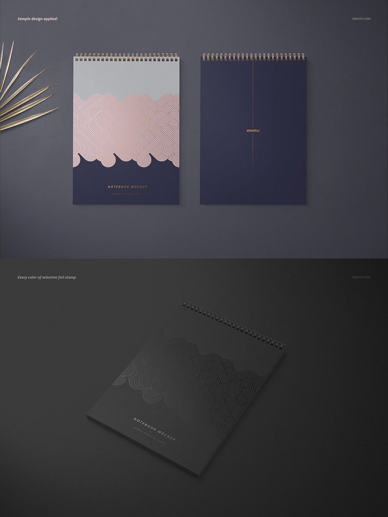 Download A4 Vertical Spiral Notebook Mockup Set square holes square ...