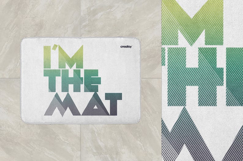 Download Plush Bath Rug Mockup Bathroom Mat template Rectangle rug | Etsy