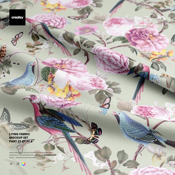 Lying Fabric Mockup Set (part 25 of Fabric Factory v.6)