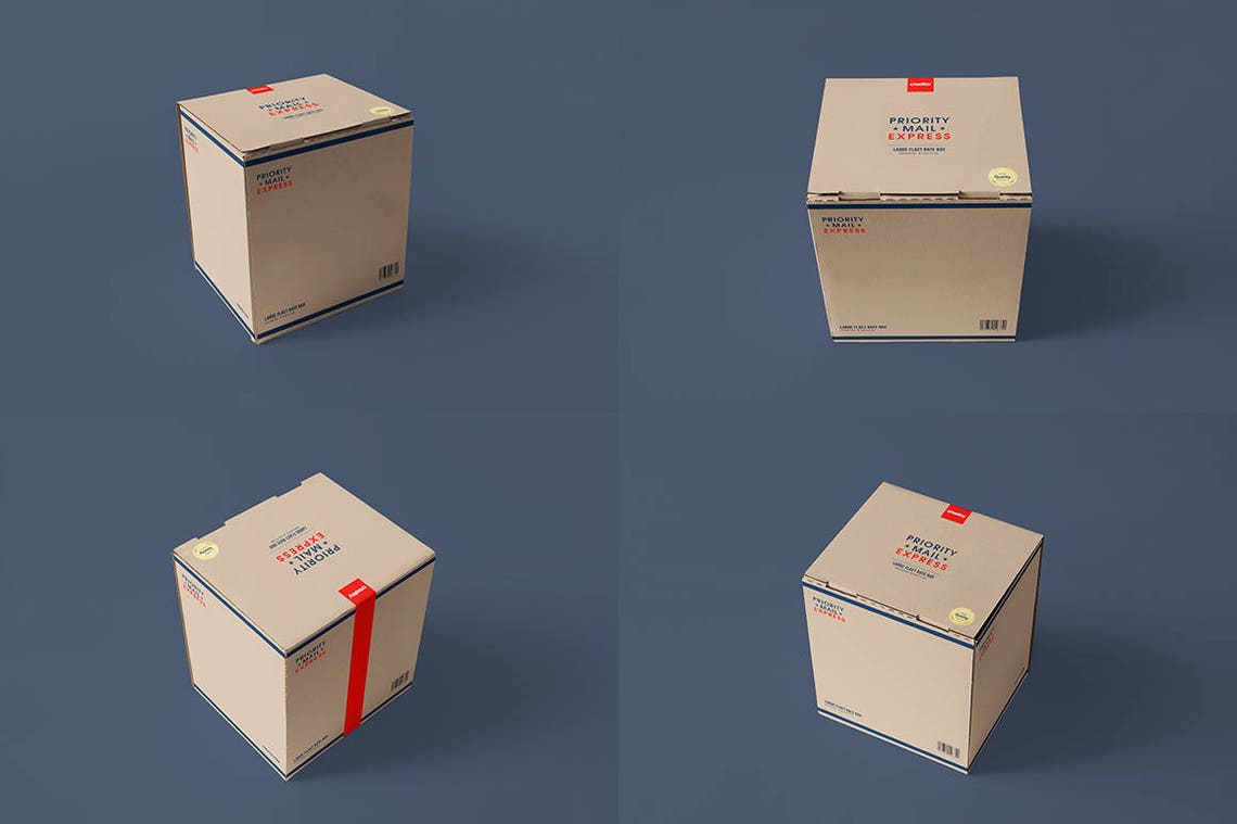 Mailing Box Mockup Kraft Boxes Cardboard Box Template Mail | Etsy