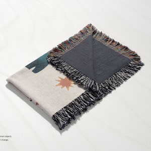 Jacquard Fringed Woven Throw Blanket Mockup Set v.5 image 5
