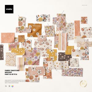 Fabric Swatches Mockup (Part 52 of Fabric Factory v.6)
