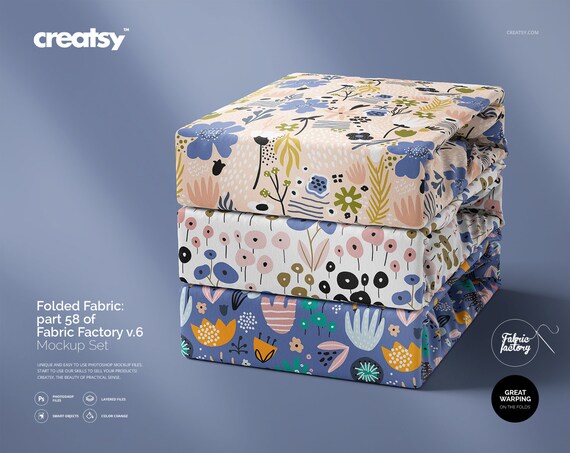 Download Folded Fabrics Mockup Part 58 Of Fabric Factory V 6 Etsy