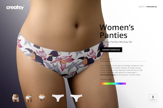 Women's Panties Mockup Set, Panties Tempalte, Briefs Mockup -  Canada