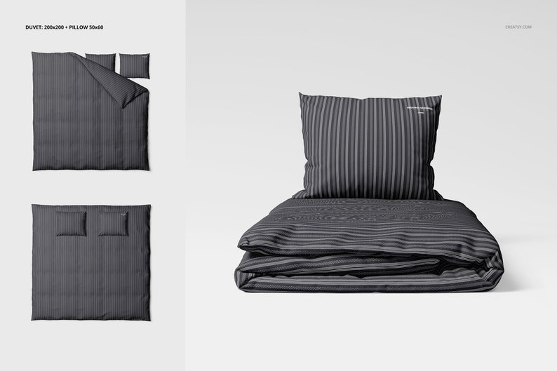 Bedding Set Many Sizes Mockup Set image 8