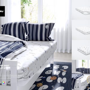 Kids Bed Sheet Mockup Set
