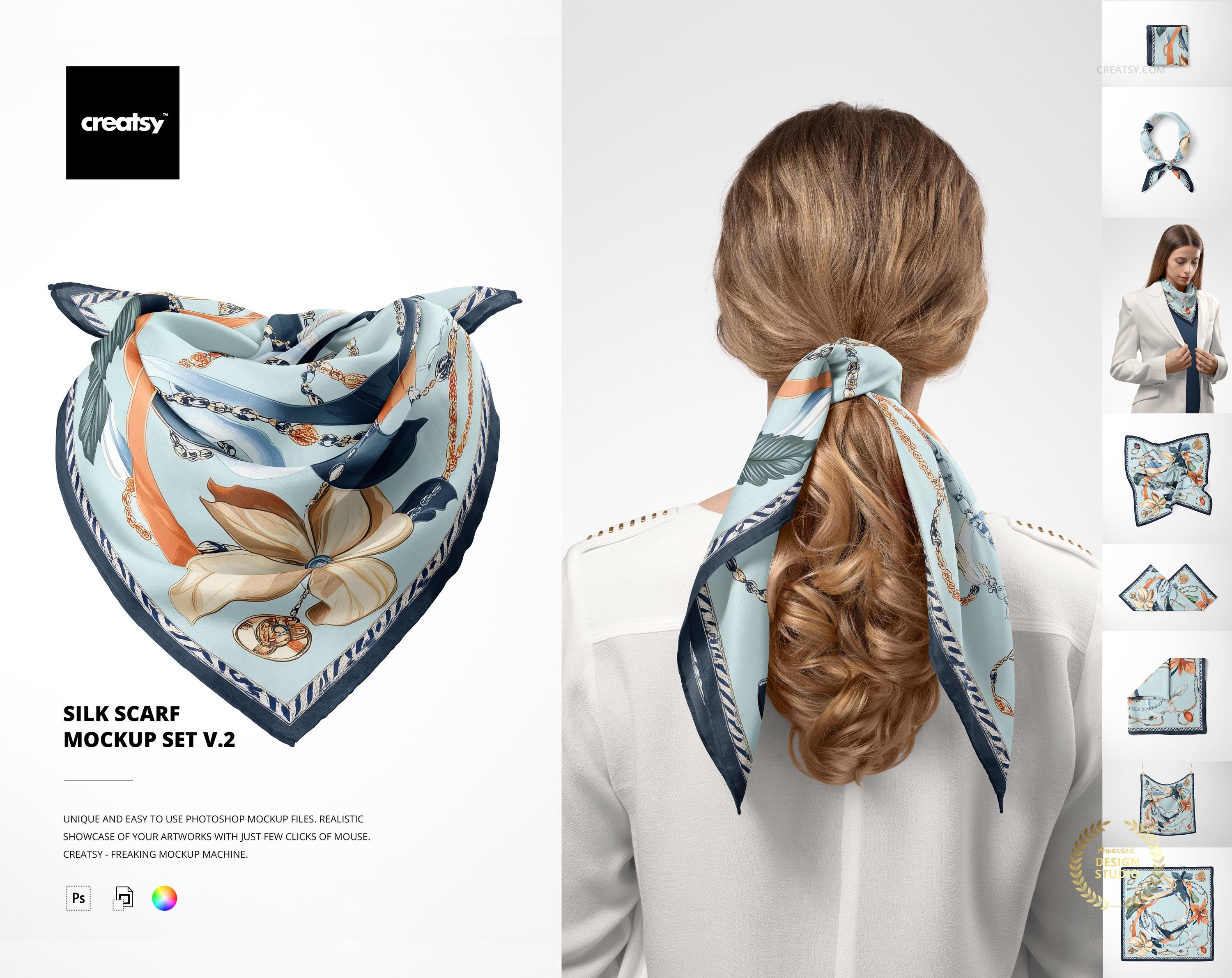 Foulard per capelli in seta Italia