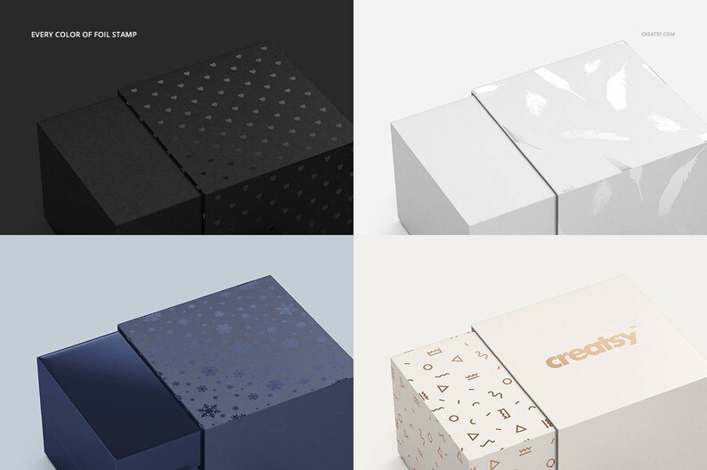 Download Slide Gift Box Mockup Set Personalized Box Slide box | Etsy