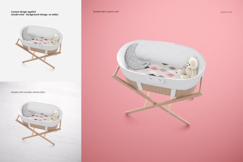 Bassinet Liner Mockup Set Blanket Mockup Crib Tempalte Baby | Etsy