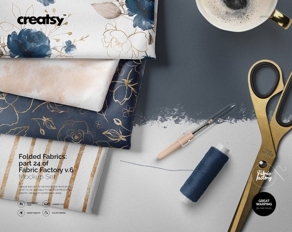 Download Folded Fabrics Mockup Part 24 Of Fabric Factory V 6 Etsy