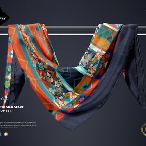 Habotai Seidenschal Mockup Set