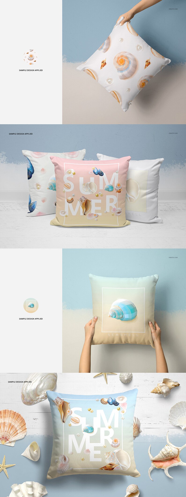 Fabric Factory vol.3: Polyester Throw Pillow Mockup Set, Custom Pillows, cover Template, Pillow In Hands Template, Personalized Pillow, PSD image 5