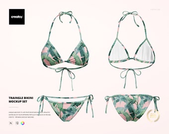 Triangle Bikini Mockup Set