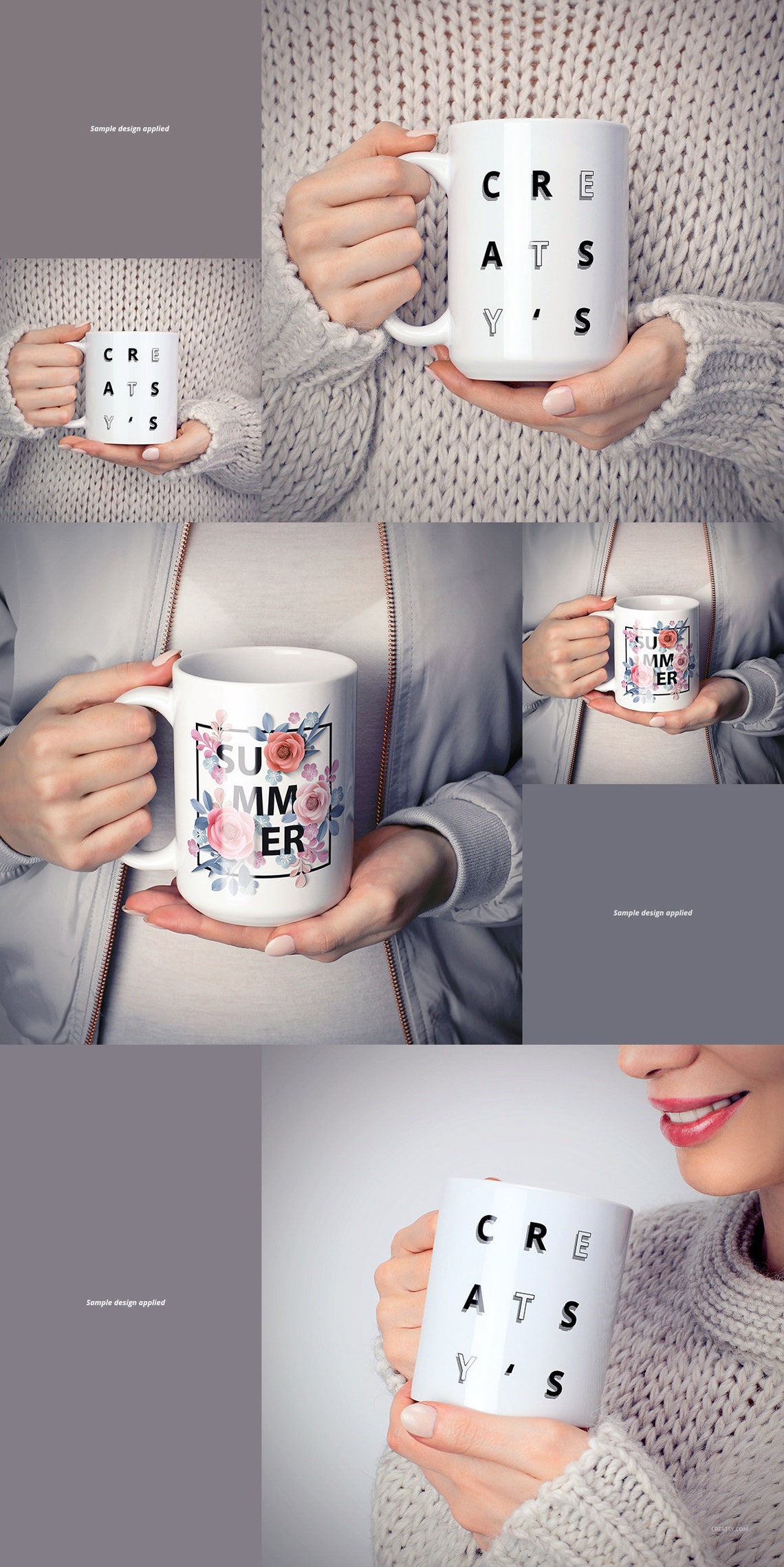 Download 11oz & 15 oz White Mug Mockup Set Mug in Hand Template ...