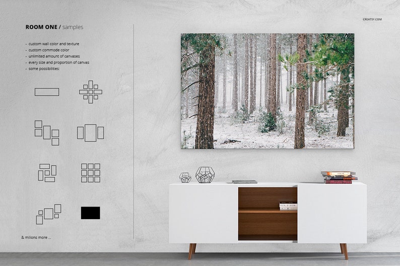 Download Canvas Print Generator Room Edition Mockup Set | Etsy