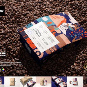 Kaffeesack Mockup Set