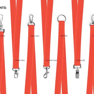 Polyester Lanyard Mockup Set Neck Strap Breakaway Buckle Metal Clip Editable PSD Files image 4