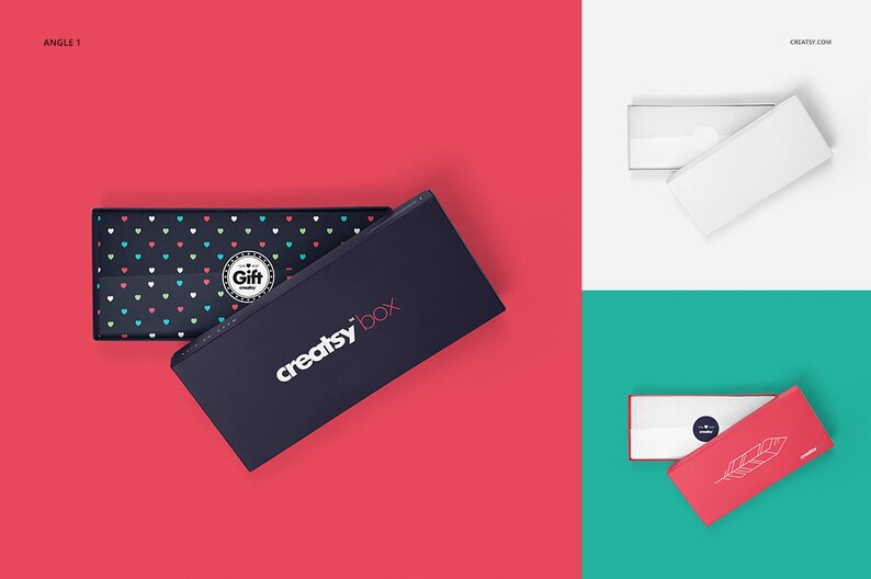 Download Gift Box Mockup Set Mailing Box Template Kraft boxes ...