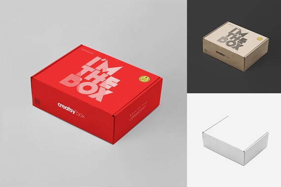 Download Mailing Box Mockup Set Etsy