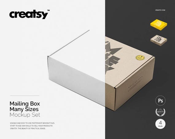 Download Mailing Box Mockup Set | Etsy