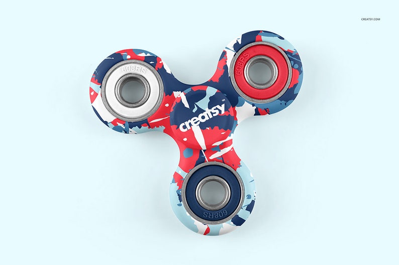 Fidget Spinner Mockup Set Custom Figdet Template