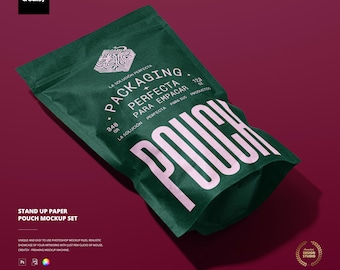 Stand Up Paper Pouch Mockup Set