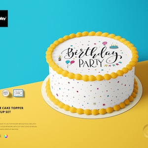 Essbares Cake Topper Set