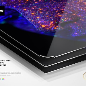 Aluminium Print Nahaufnahmen Mockup Set
