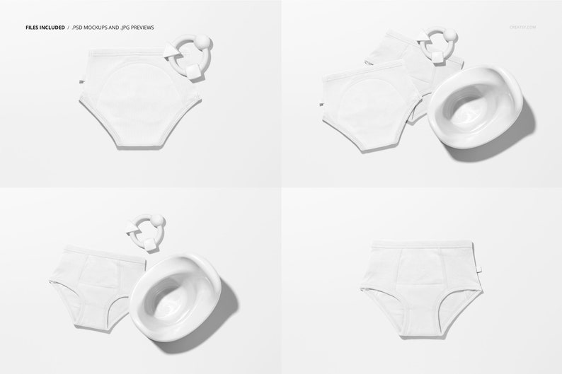 Toddler Training Pants Mockup Set image 2