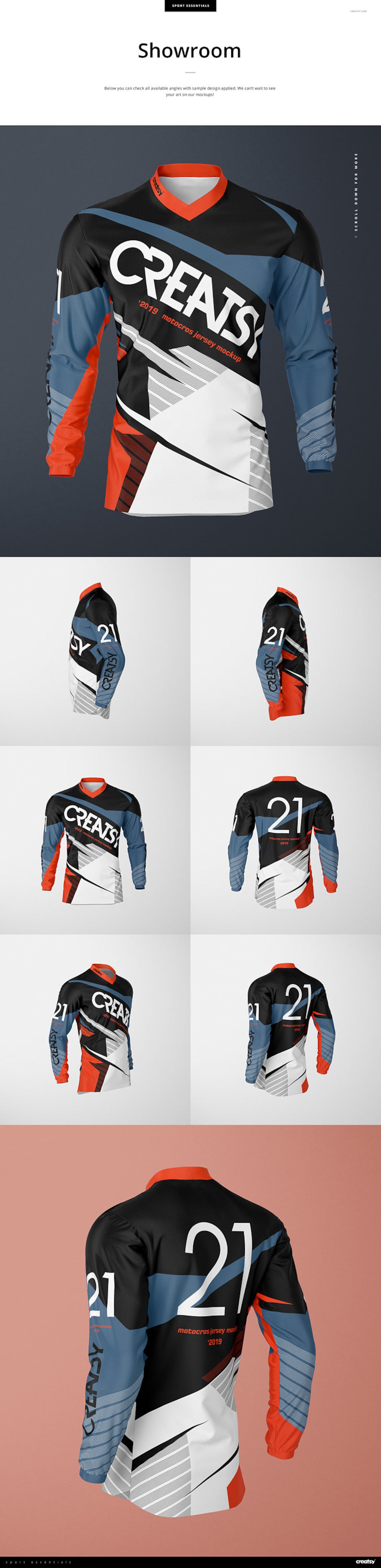 Motocross Jersey Mockup Set | Etsy